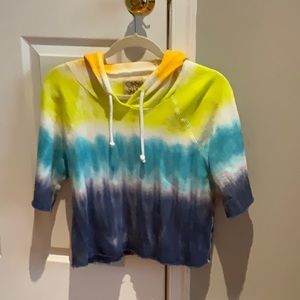 Chaser tie dye short sleeve hoodie size extra small
